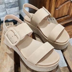 Michael Shannon KIRA Cream Platform Sandals